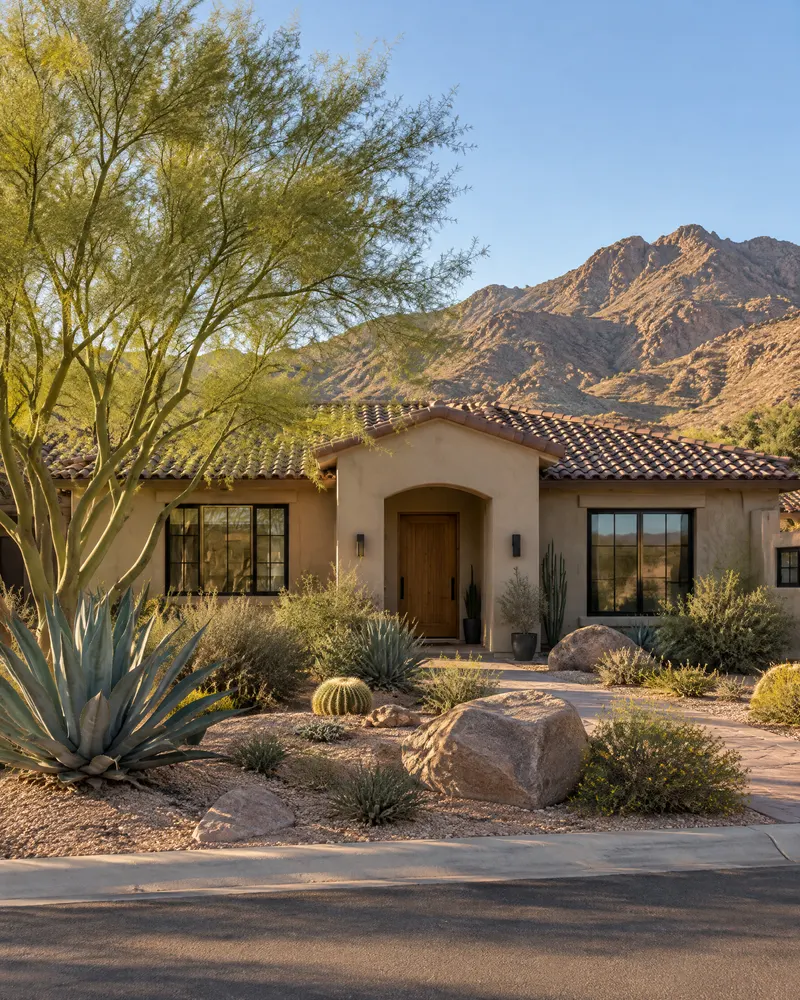 Updated single-story Scottsdale home with desert landscaping